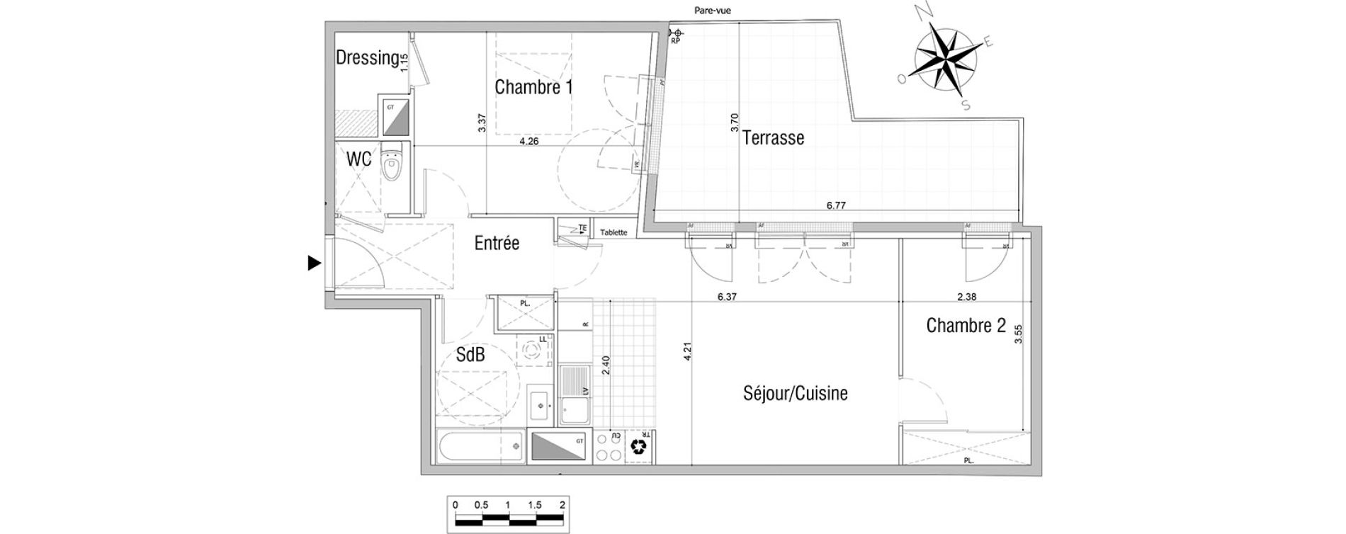Appartement T3 de 67,31 m2 &agrave; Sannois Centre