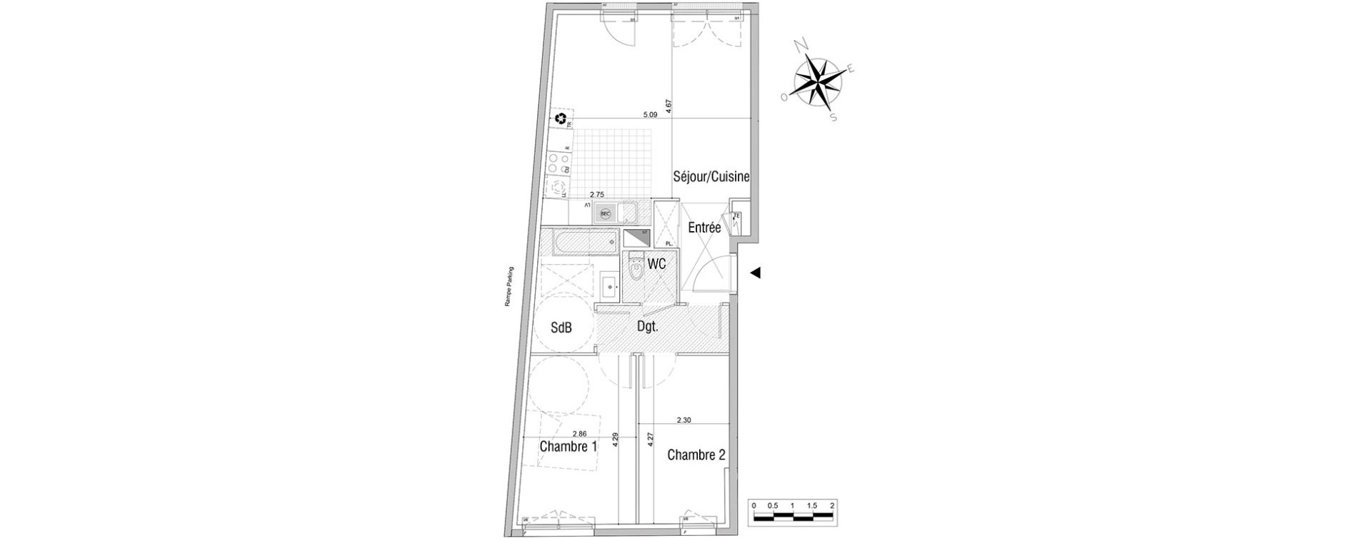 Appartement T3 de 63,55 m2 &agrave; Sannois Centre