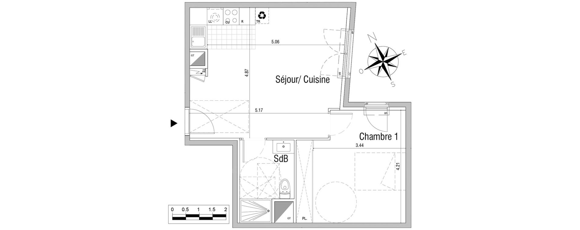 Appartement T2 de 48,02 m2 &agrave; Sannois Centre