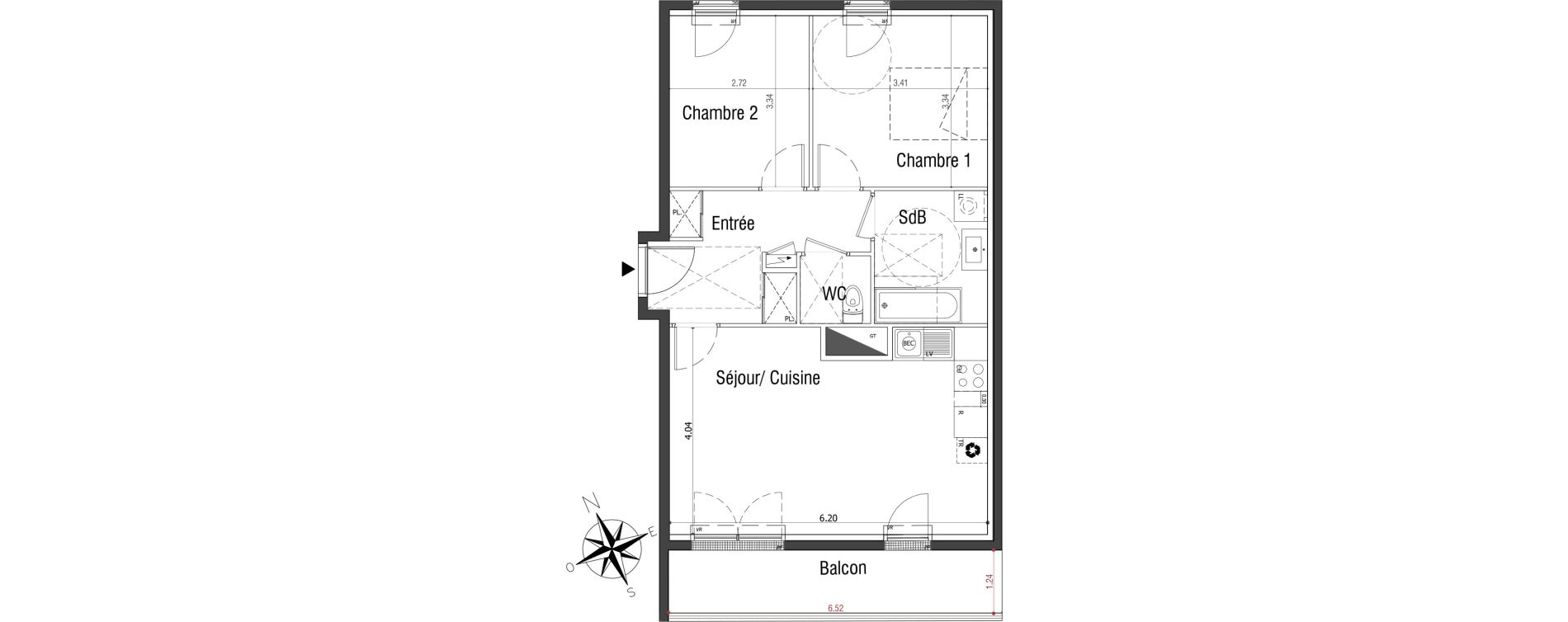 Appartement T3 de 60,52 m2 &agrave; Sannois Centre