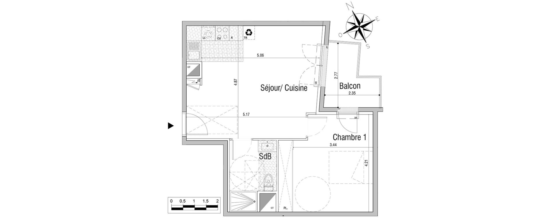 Appartement T2 de 48,01 m2 &agrave; Sannois Centre