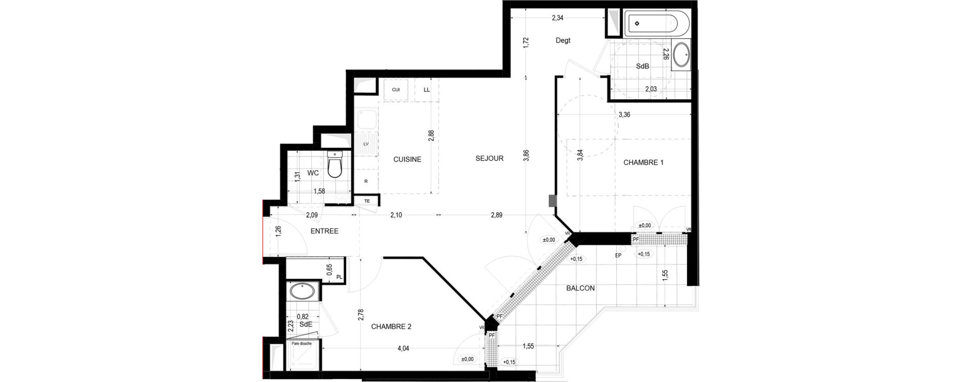 Appartement T3 de 61,17 m2 &agrave; Sannois Gabriel p&eacute;ri