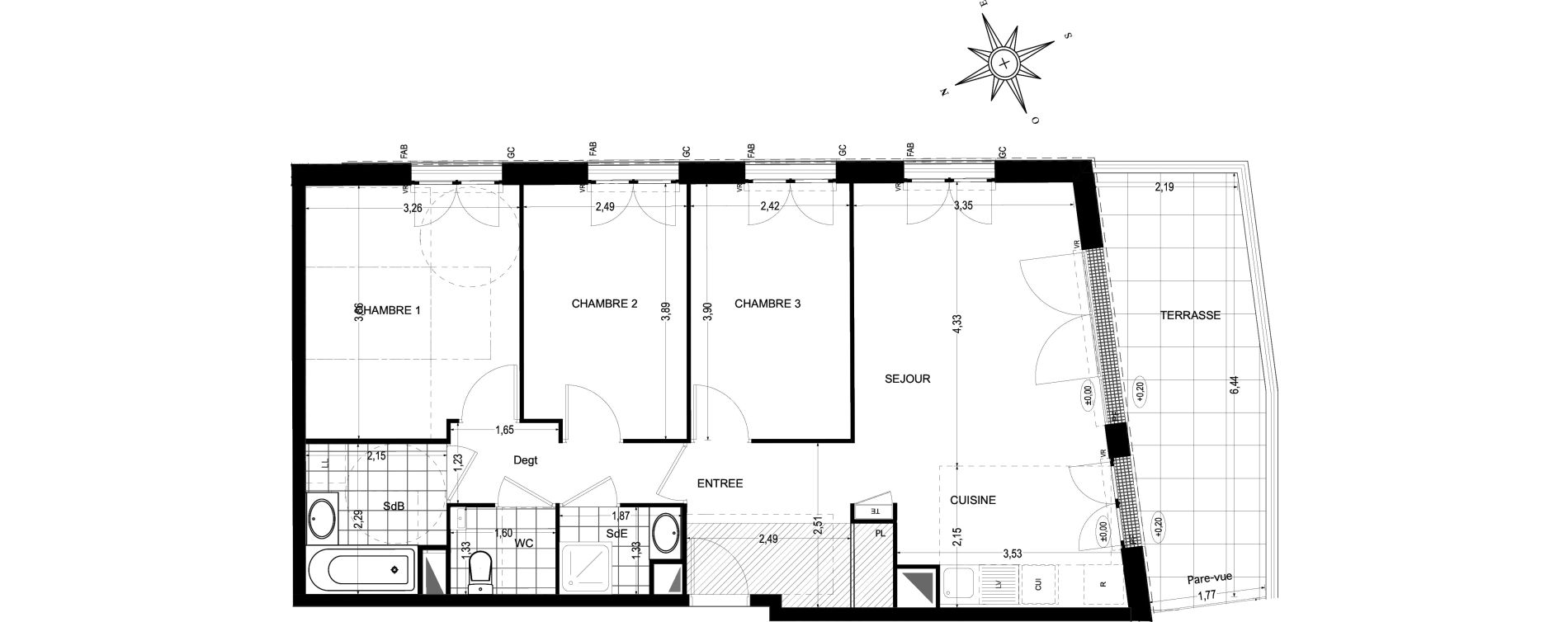 Appartement T4 de 73,68 m2 &agrave; Sannois Gabriel p&eacute;ri
