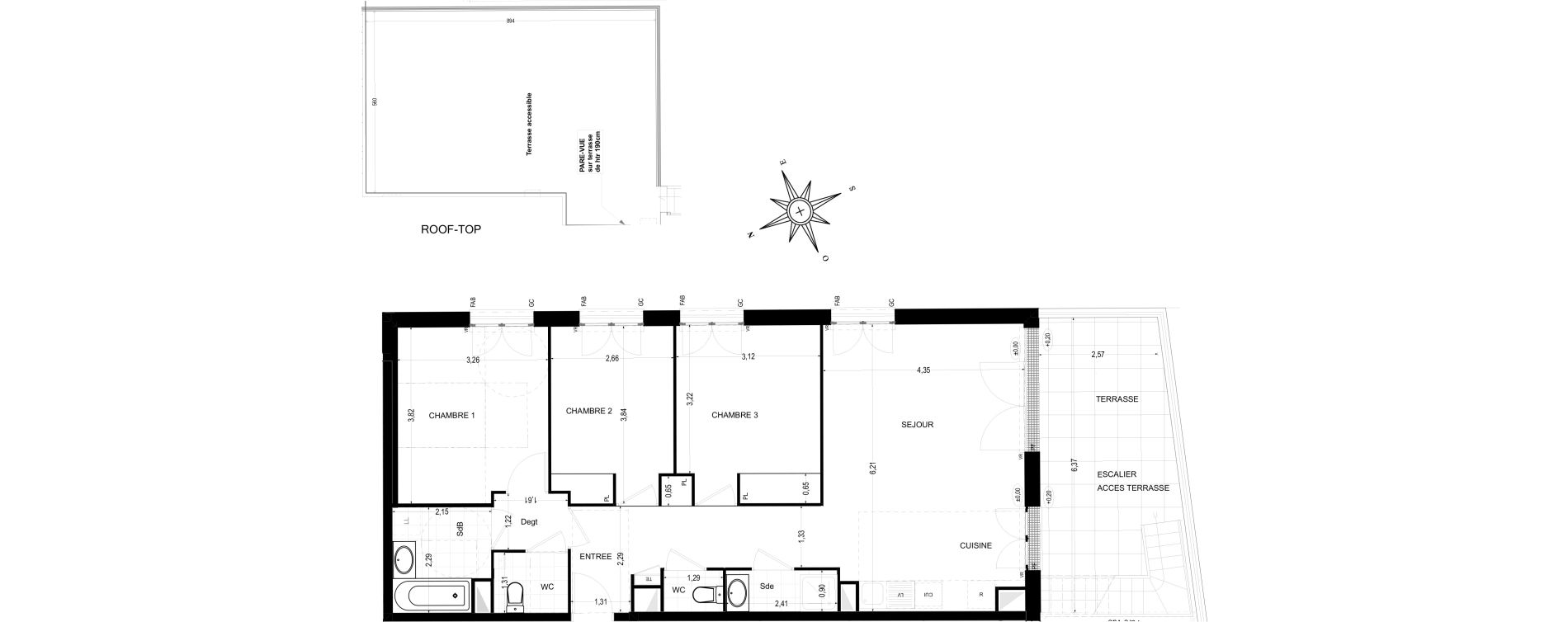 Appartement T4 de 81,09 m2 &agrave; Sannois Gabriel p&eacute;ri