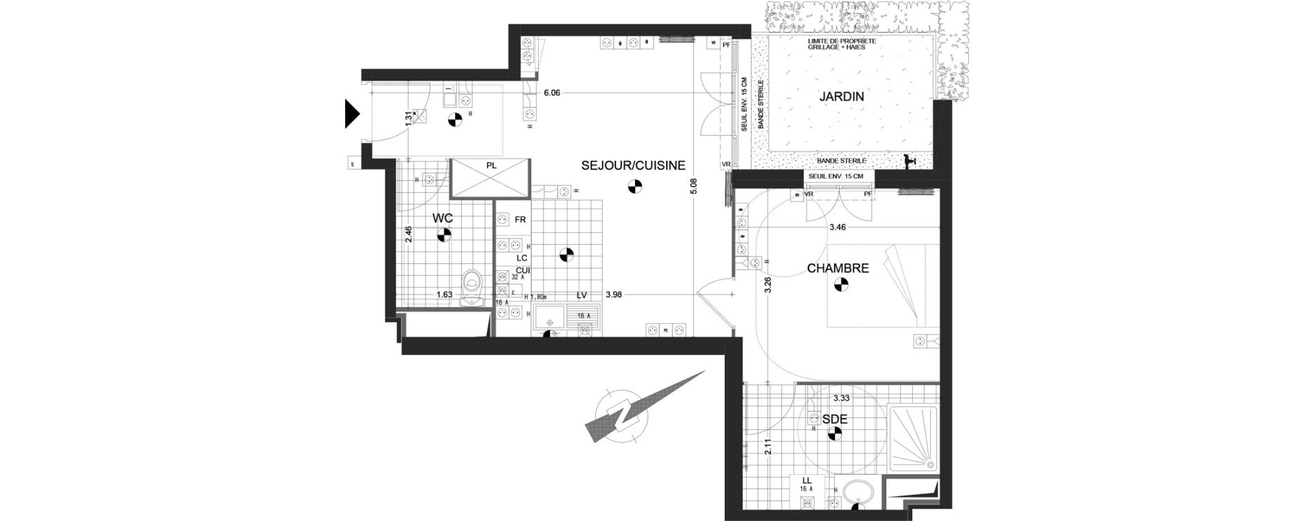Appartement T2 de 43,98 m2 &agrave; Sannois Gabriel p&eacute;ri