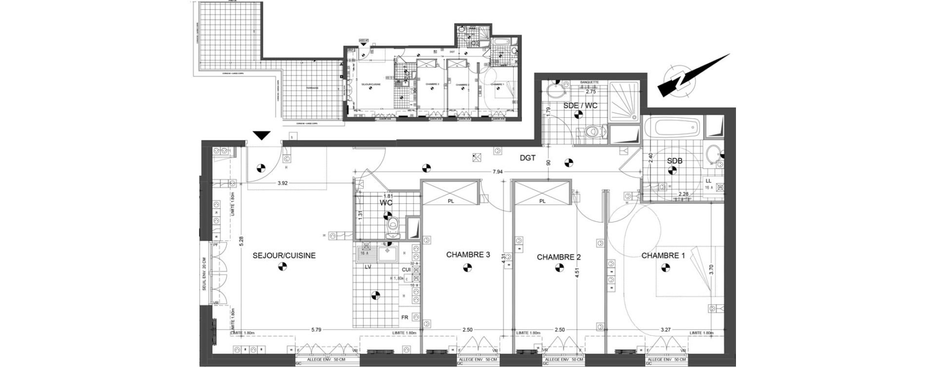 Appartement T4 de 79,88 m2 &agrave; Sannois Gabriel p&eacute;ri