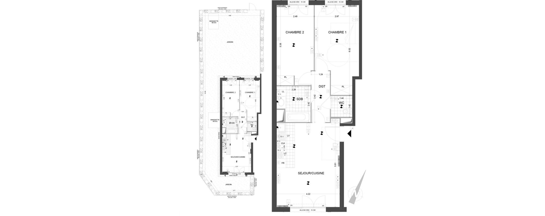 Appartement T3 de 63,72 m2 &agrave; Sannois Gabriel p&eacute;ri