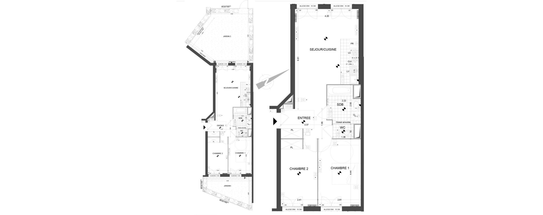 Appartement T3 de 60,05 m2 &agrave; Sannois Gabriel p&eacute;ri