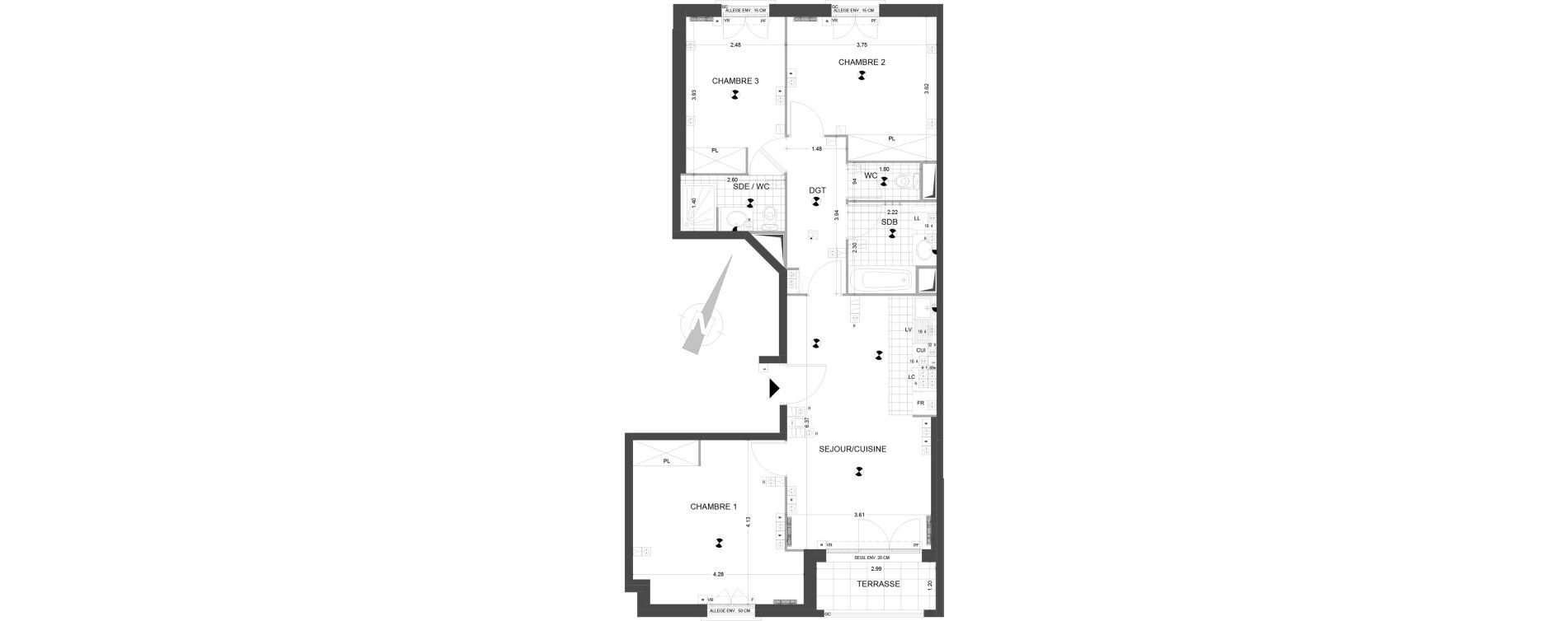 Appartement T4 de 77,46 m2 &agrave; Sannois Gabriel p&eacute;ri