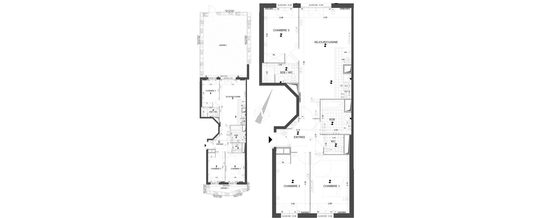 Appartement T4 de 75,10 m2 &agrave; Sannois Gabriel p&eacute;ri