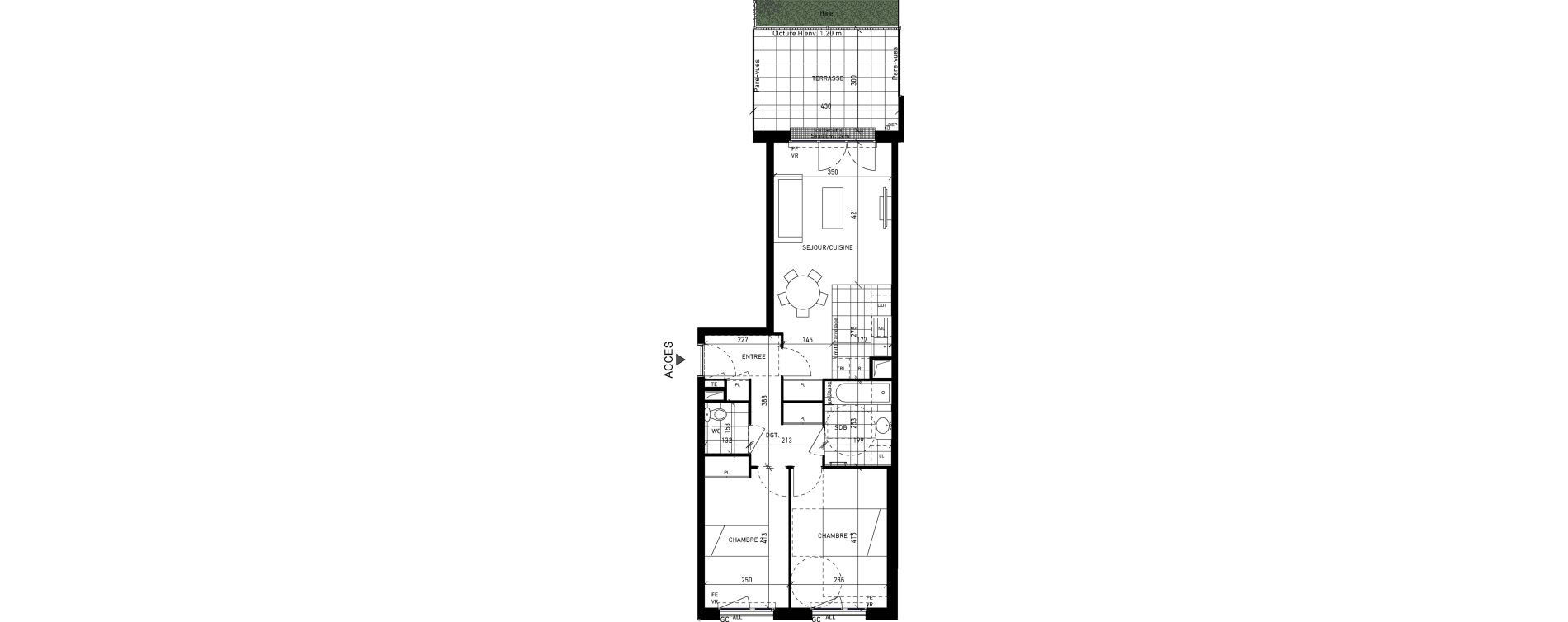 Appartement T3 de 62,01 m2 &agrave; Sannois Centre