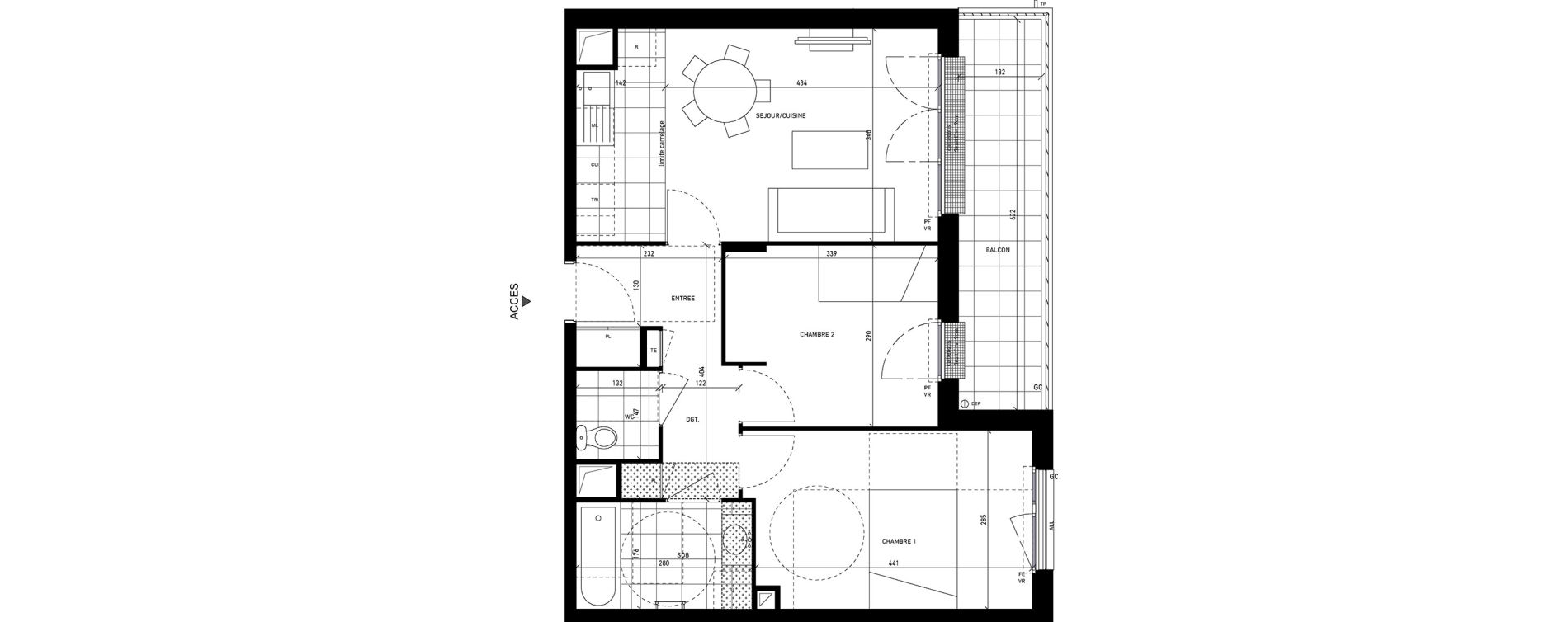 Appartement T3 de 55,15 m2 &agrave; Sannois Centre