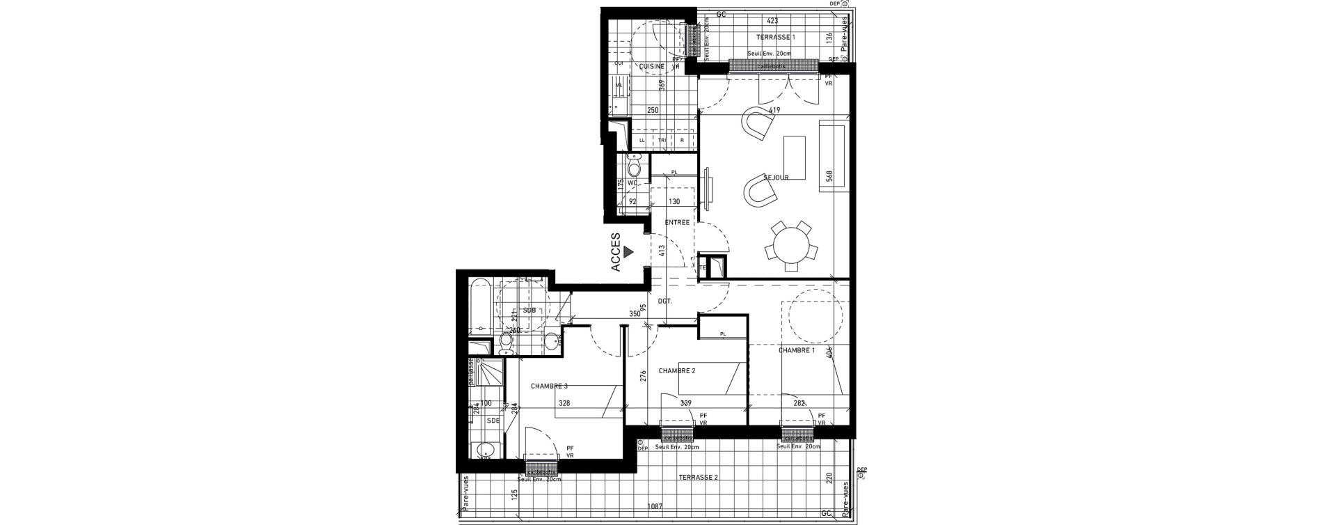 Appartement T4 de 83,23 m2 &agrave; Sannois Centre