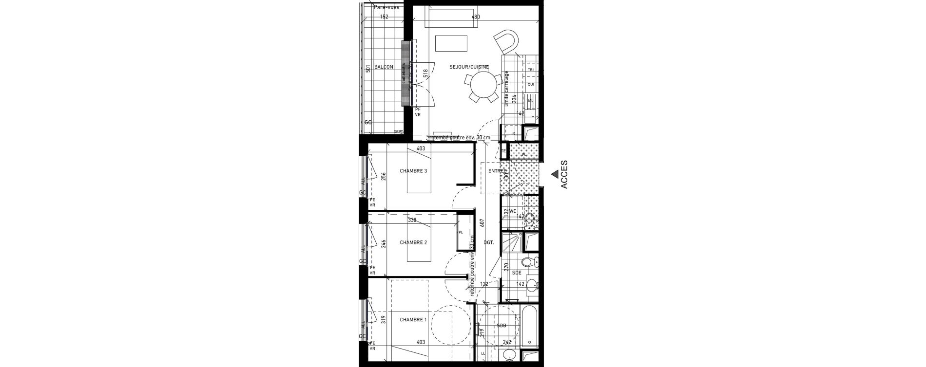 Appartement T4 de 75,93 m2 &agrave; Sannois Centre