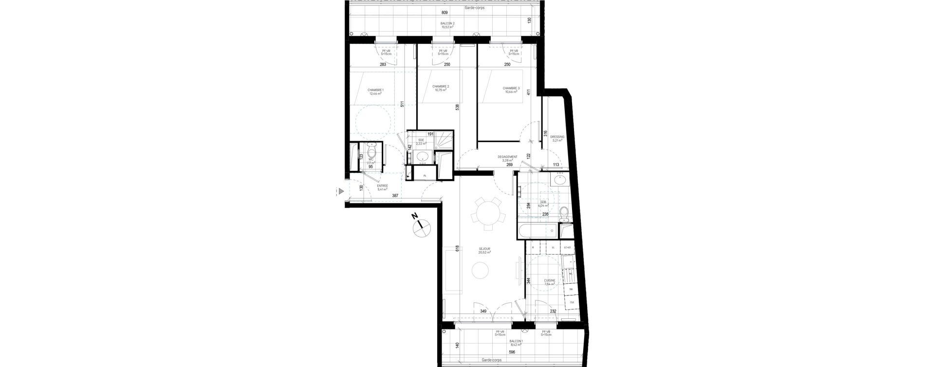 Appartement T4 de 83,26 m2 &agrave; Sannois Poirier baron