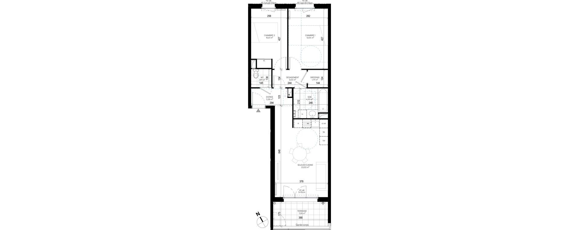 Appartement T3 de 59,68 m2 &agrave; Sannois Poirier baron