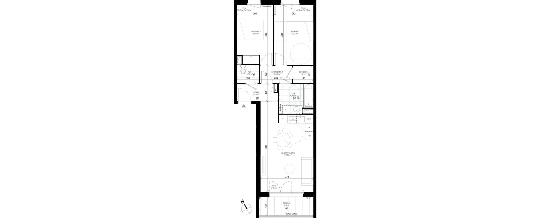 Appartement T3 de 60,12 m2 &agrave; Sannois Poirier baron