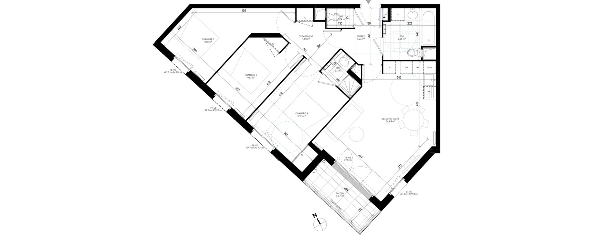 Appartement T4 de 77,04 m2 &agrave; Sannois Poirier baron