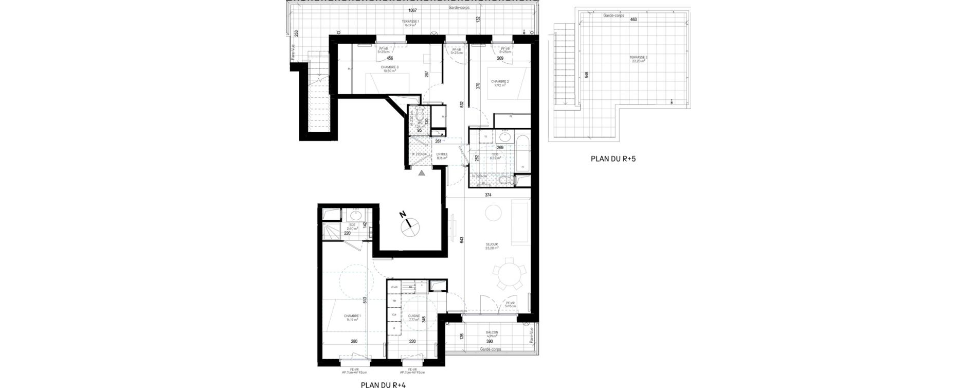 Appartement T4 de 83,90 m2 &agrave; Sannois Poirier baron