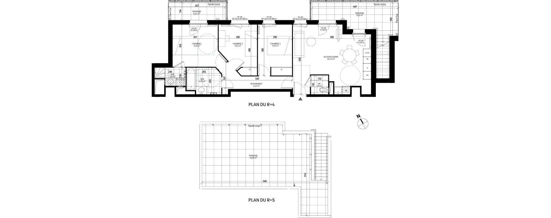 Appartement T4 de 73,36 m2 &agrave; Sannois Poirier baron