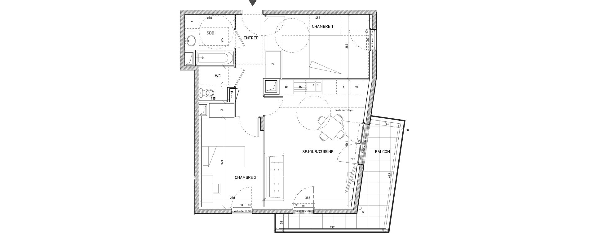 Appartement T3 de 59,88 m2 &agrave; Sannois Sannois gambetta