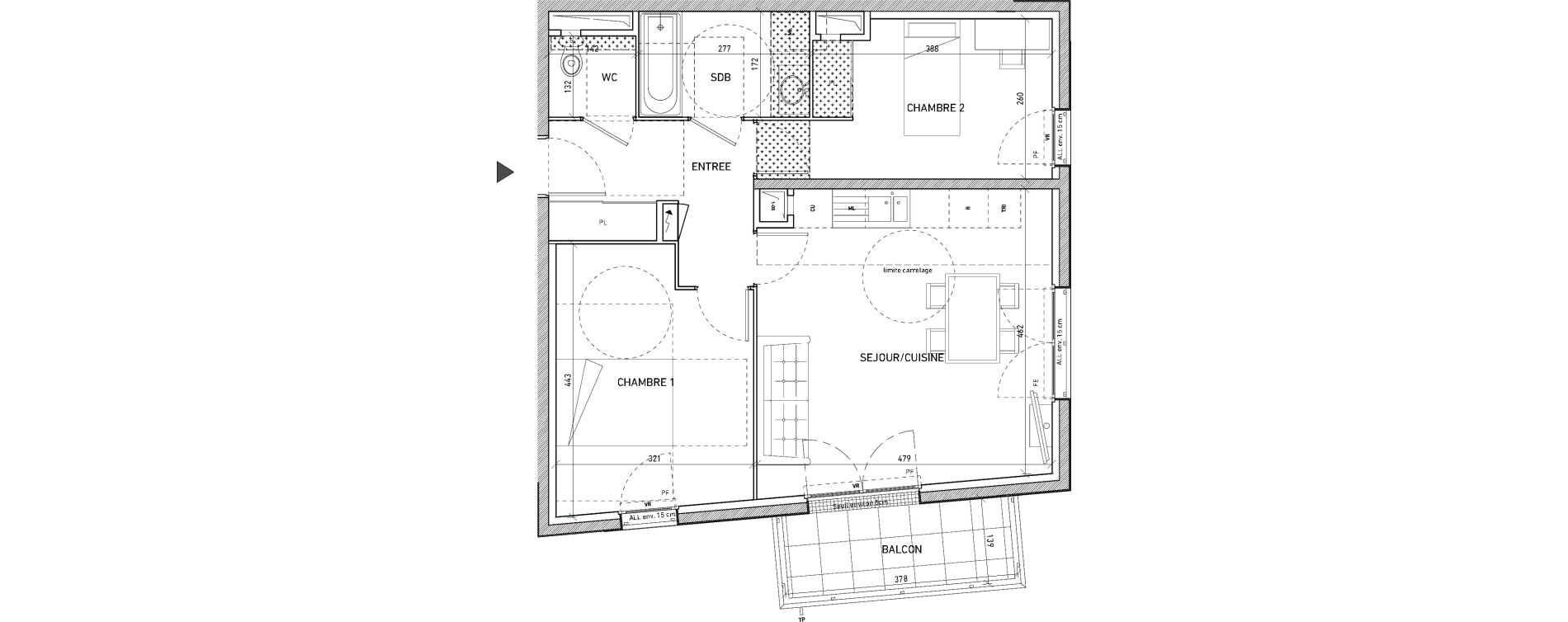 Appartement T3 de 59,99 m2 &agrave; Sannois Sannois gambetta