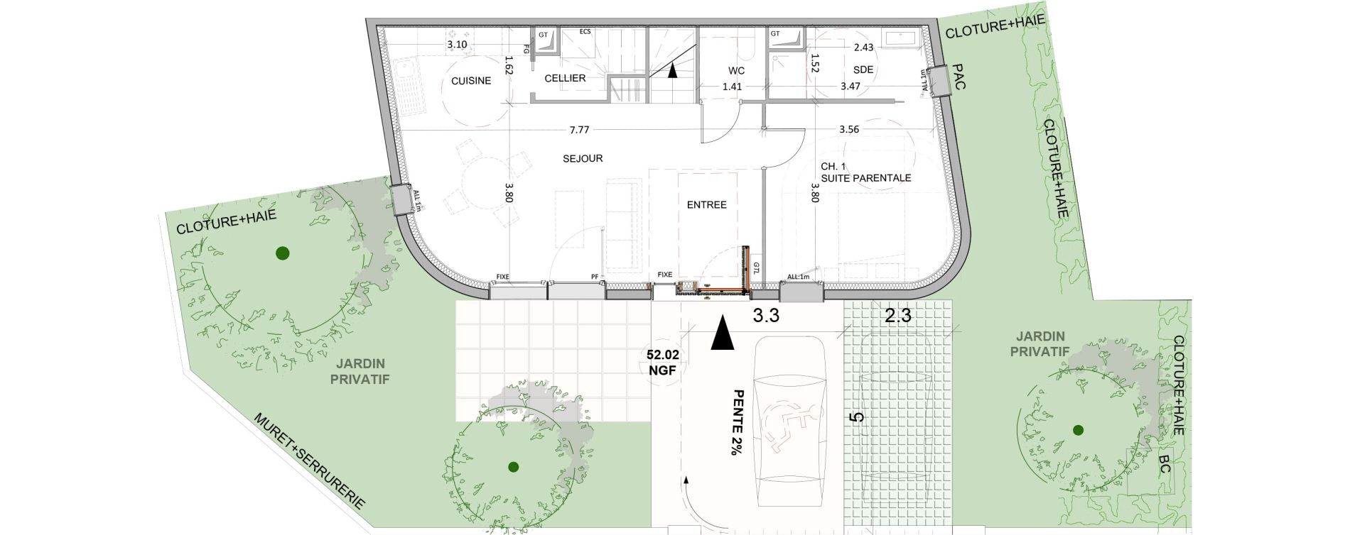 Villa T5 de 105,60 m2 &agrave; Sannois Pasteur ii