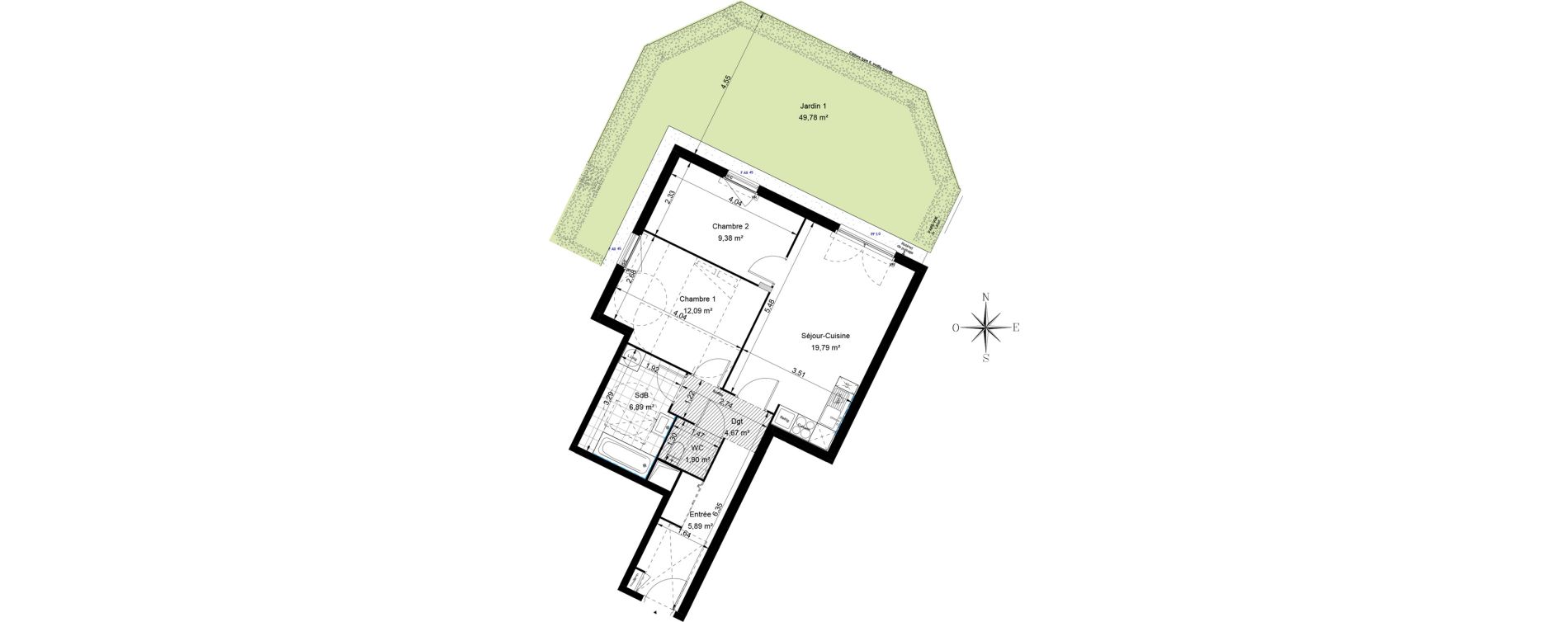 Appartement T3 de 60,62 m2 &agrave; Sannois Voltaire