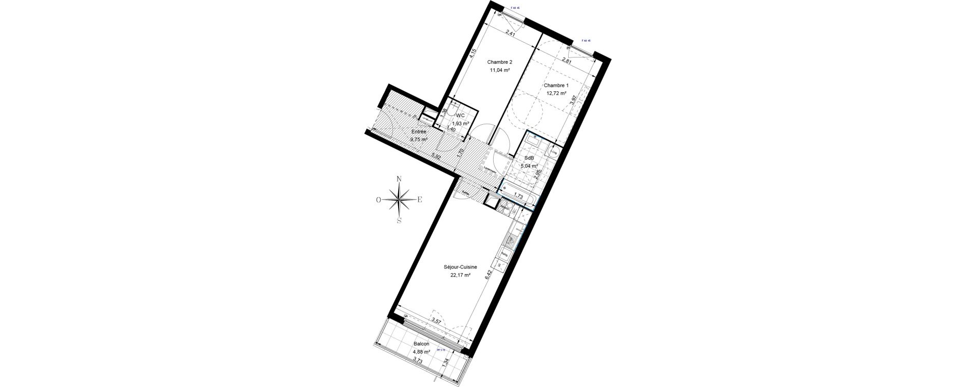 Appartement T3 de 62,63 m2 &agrave; Sannois Voltaire
