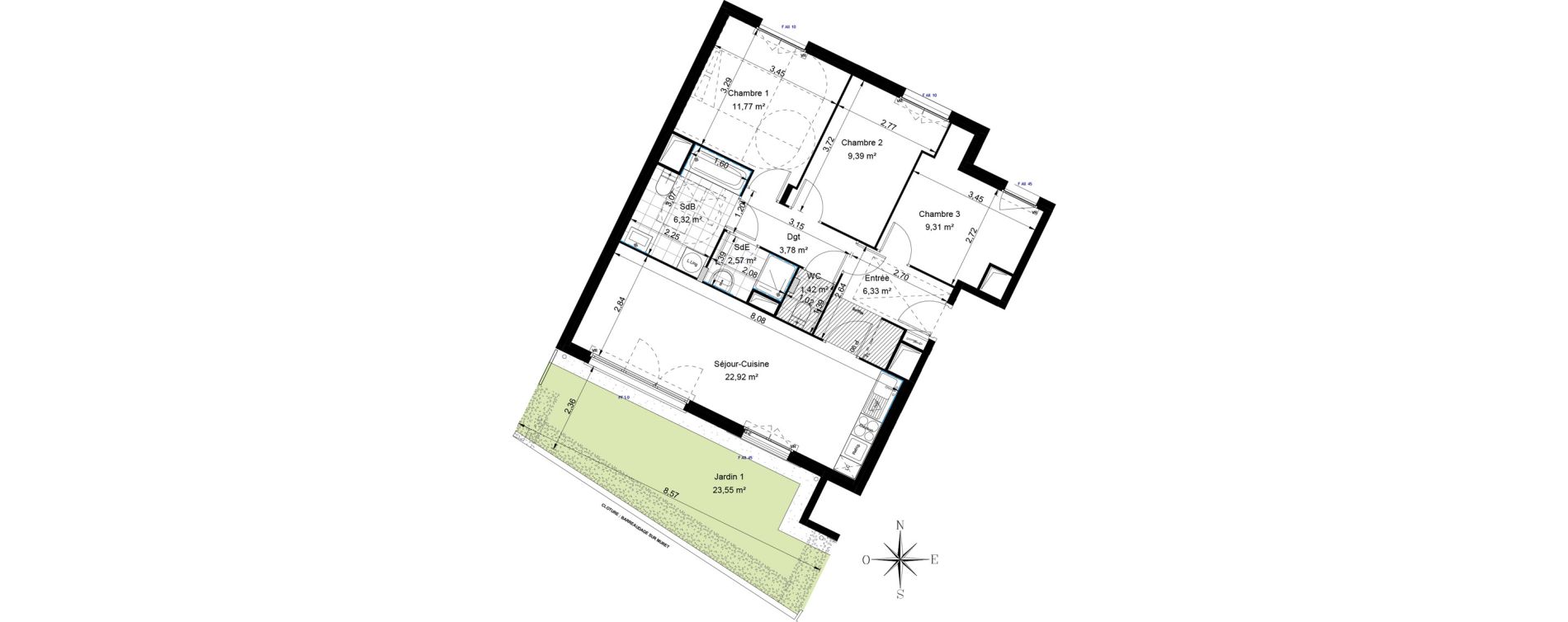 Appartement T4 de 73,81 m2 &agrave; Sannois Voltaire