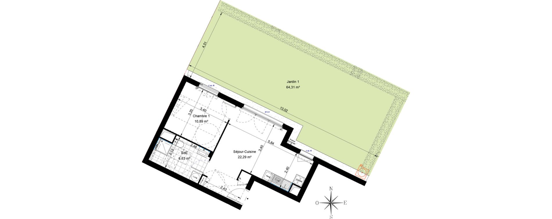 Appartement T2 de 39,81 m2 &agrave; Sannois Voltaire