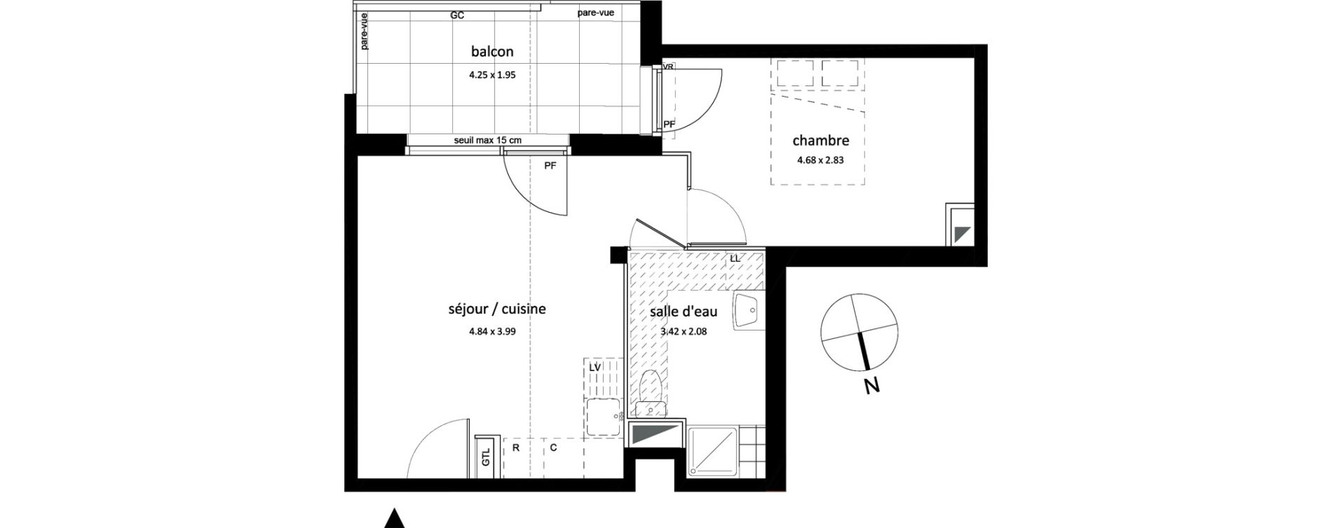Appartement T2 de 38,94 m2 &agrave; Sarcelles Centre