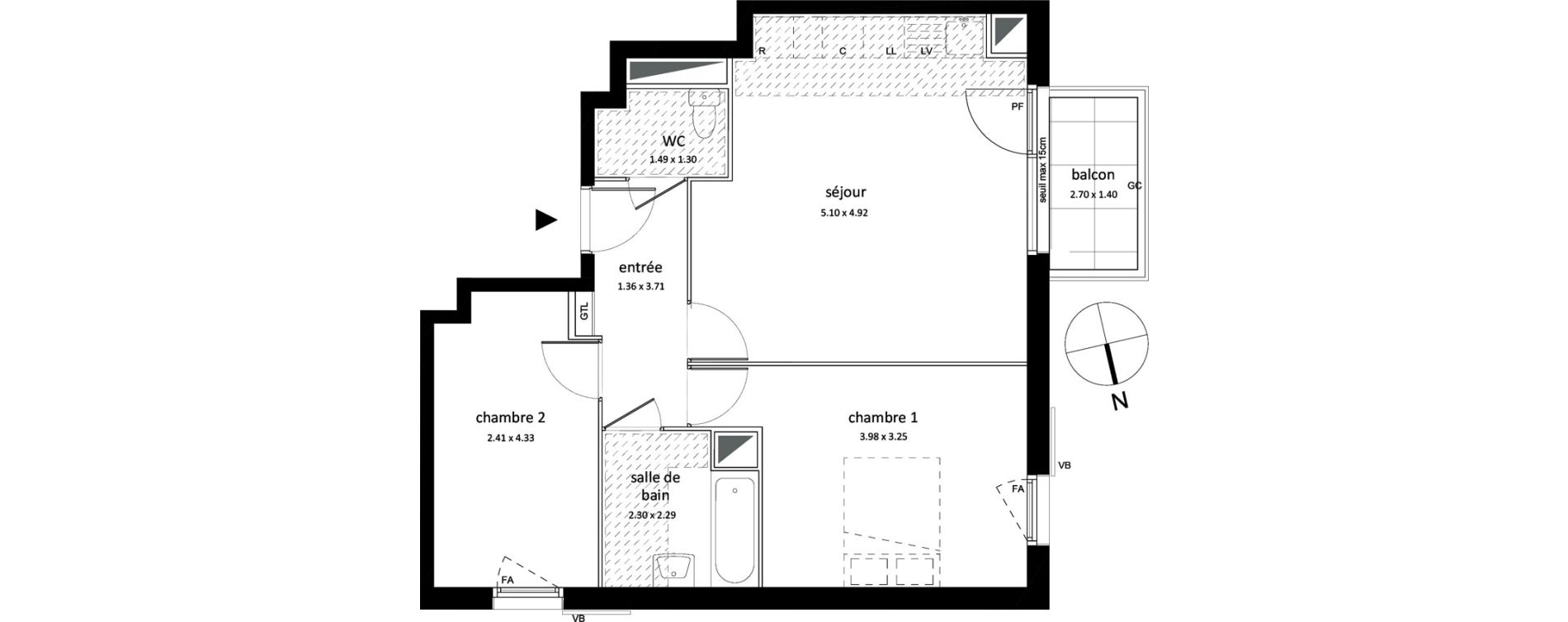 Appartement T3 de 58,47 m2 &agrave; Sarcelles Centre