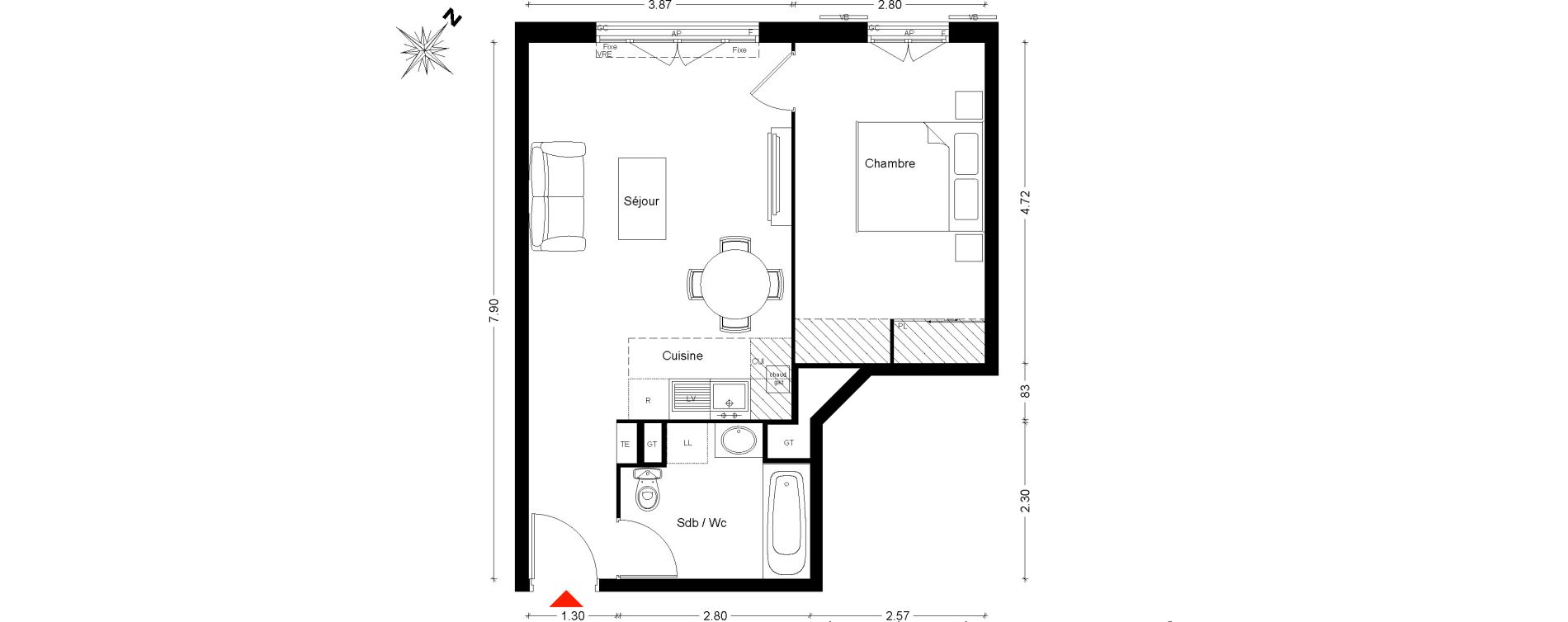 Appartement T2 de 43,36 m2 &agrave; Sarcelles Sarcelles village