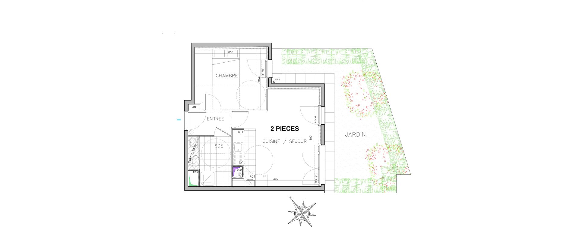Appartement T2 de 39,23 m2 &agrave; Sarcelles Centre