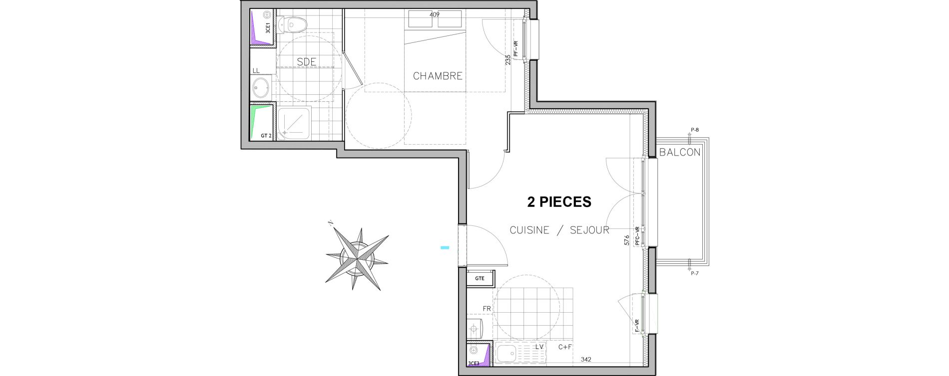 Appartement T2 de 39,82 m2 &agrave; Sarcelles Centre