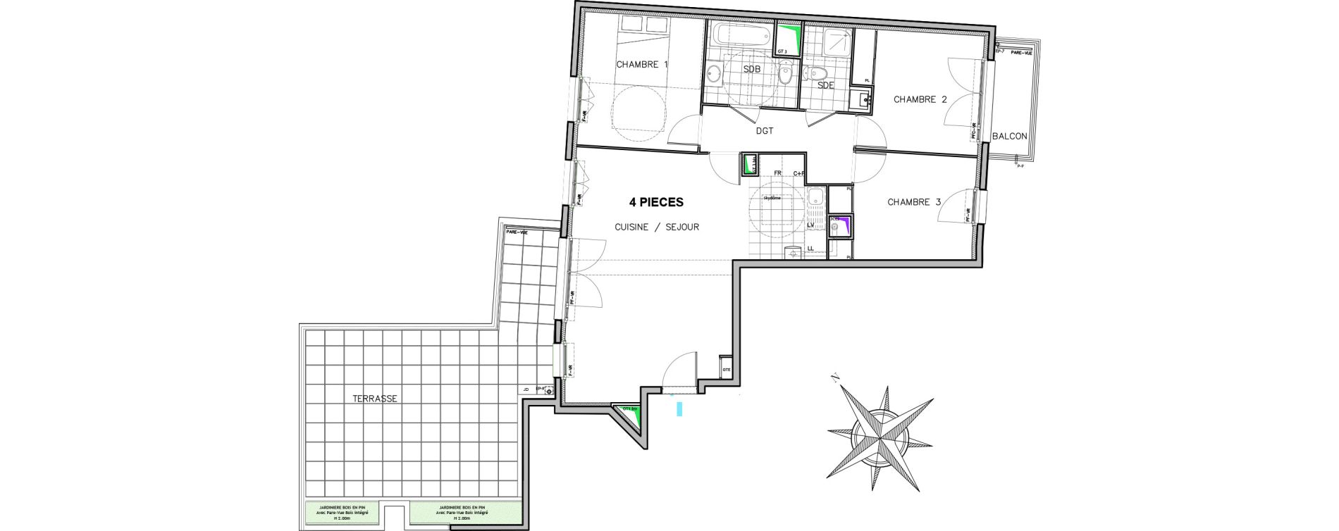 Appartement T4 de 82,19 m2 &agrave; Sarcelles Centre
