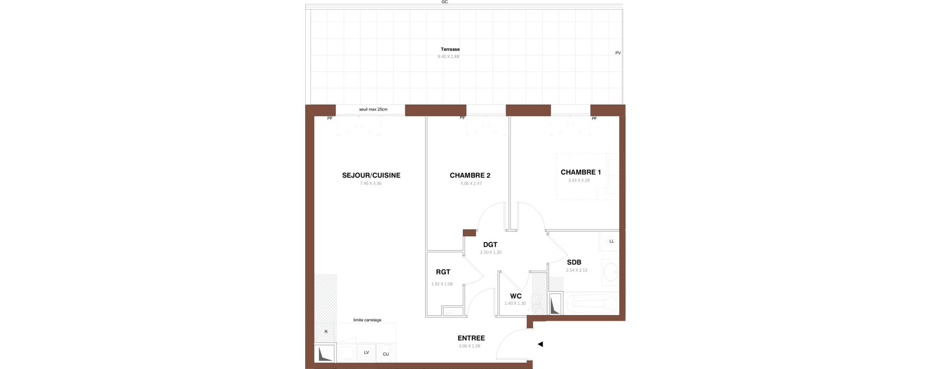 Appartement T3 de 62,36 m2 &agrave; Sarcelles Centre