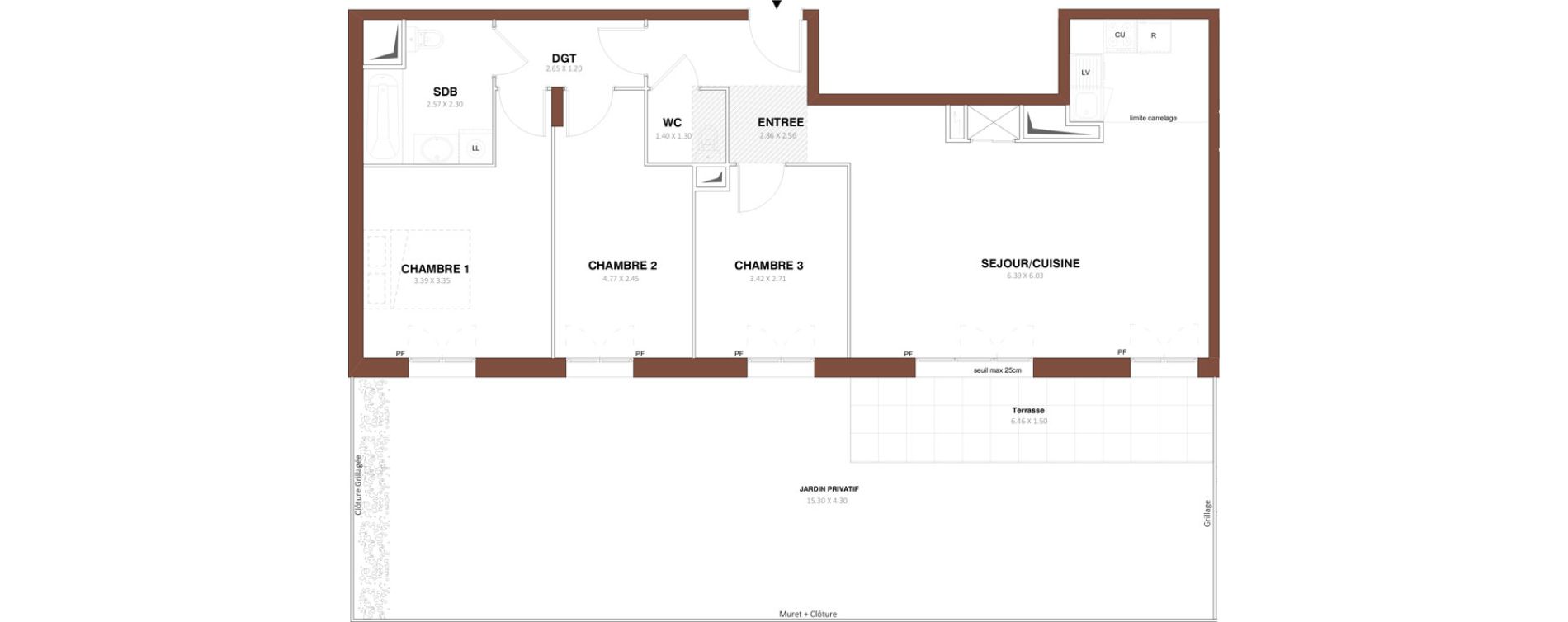 Appartement T4 de 80,11 m2 &agrave; Sarcelles Centre