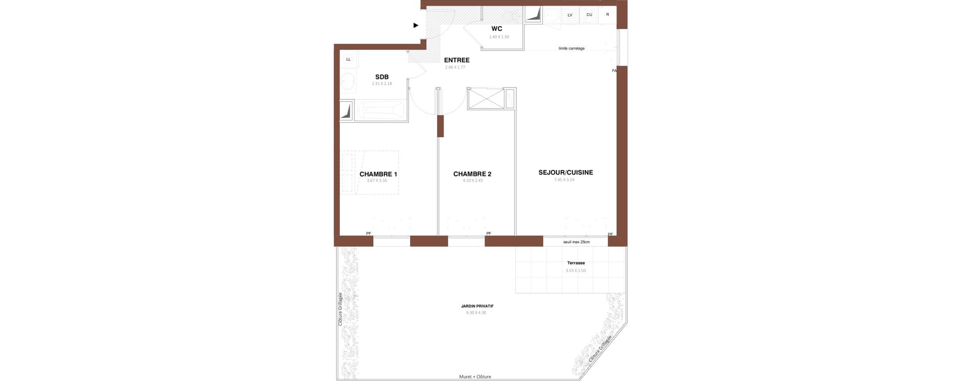 Appartement T3 de 60,63 m2 &agrave; Sarcelles Centre