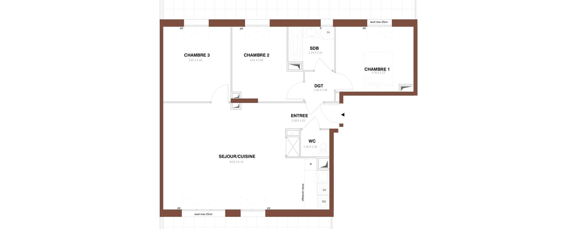 Appartement T4 de 81,12 m2 &agrave; Sarcelles Centre