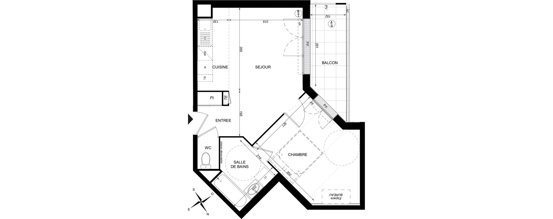 Appartement T2 de 42,20 m2 &agrave; Taverny Centre