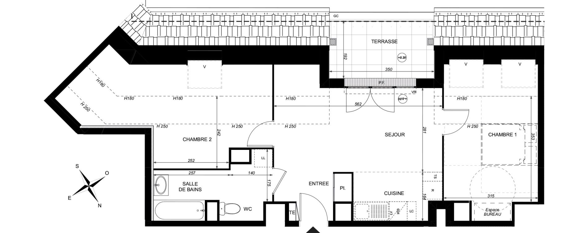 Appartement T3 de 54,34 m2 &agrave; Taverny Centre
