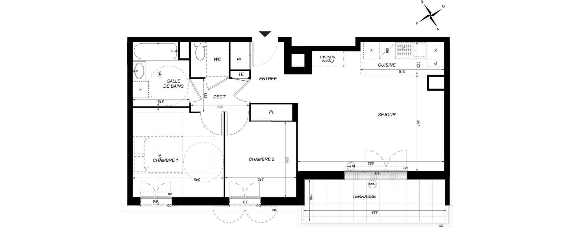 Appartement T3 de 60,17 m2 &agrave; Taverny Centre