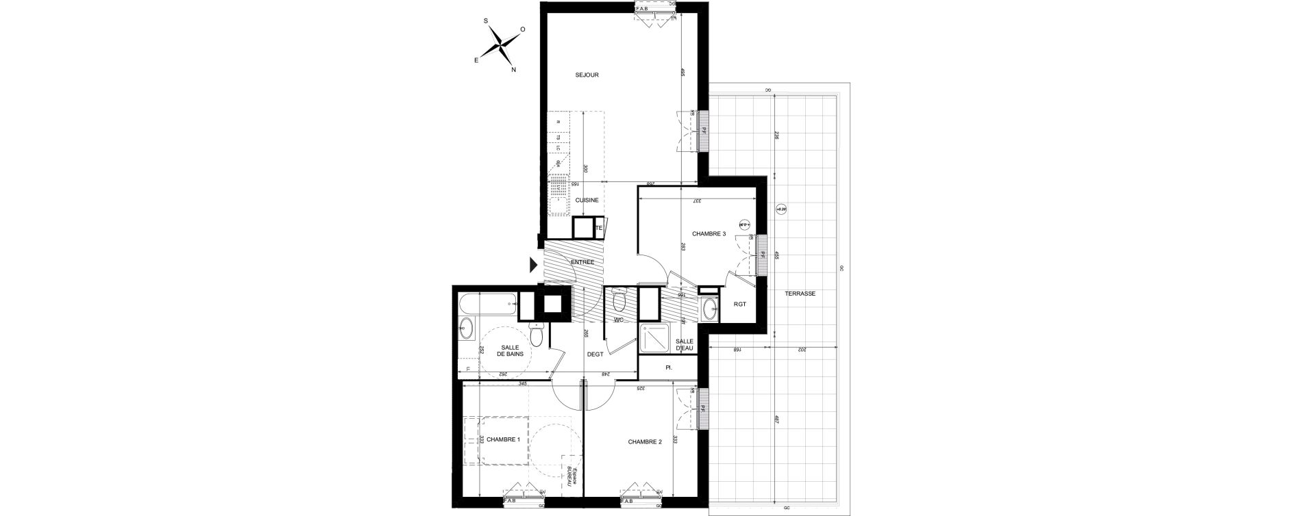Appartement T4 de 77,14 m2 &agrave; Taverny Centre