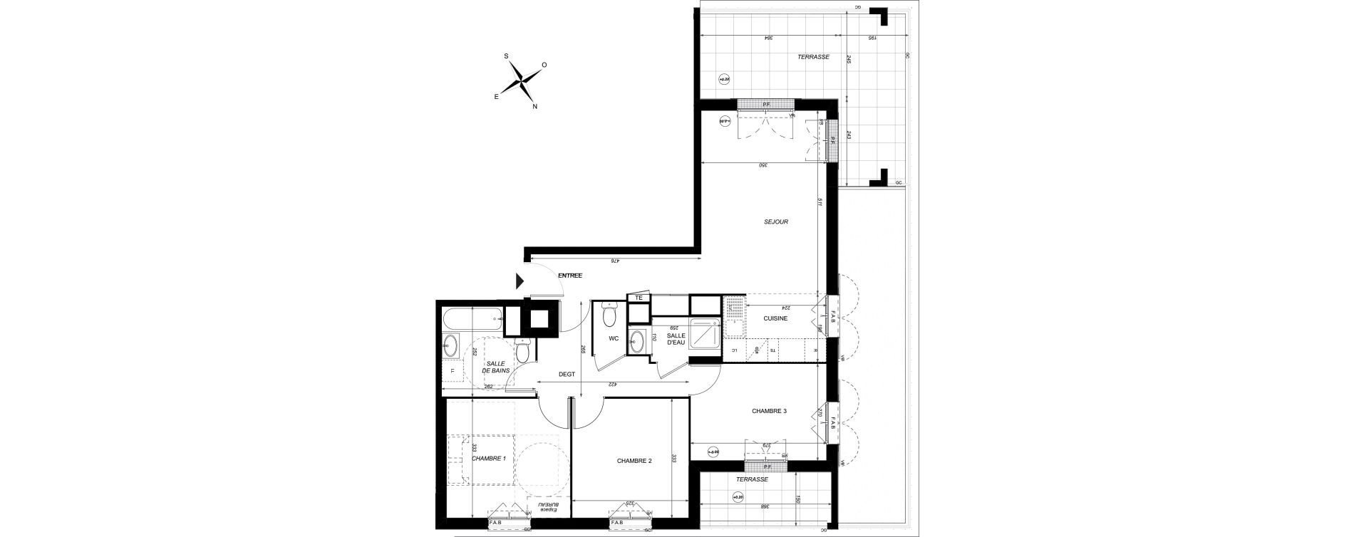 Appartement T4 de 78,46 m2 &agrave; Taverny Centre