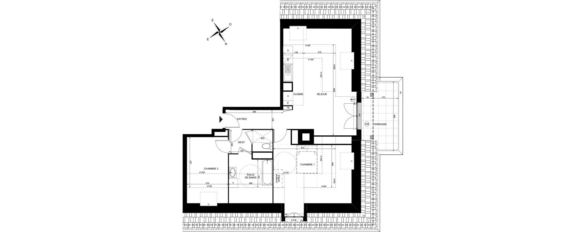 Appartement T3 de 64,27 m2 &agrave; Taverny Centre