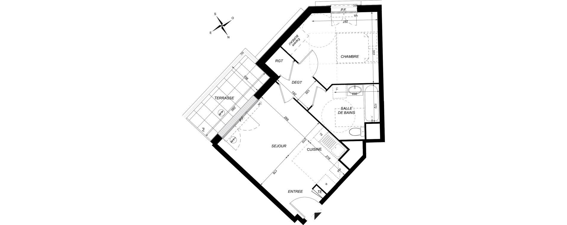 Appartement T2 de 40,09 m2 &agrave; Taverny Carre sainte-honorine