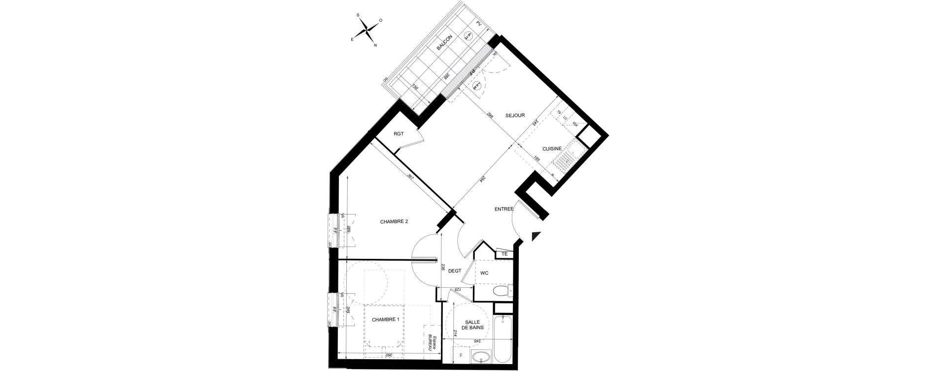 Appartement T3 de 61,39 m2 &agrave; Taverny Carre sainte-honorine