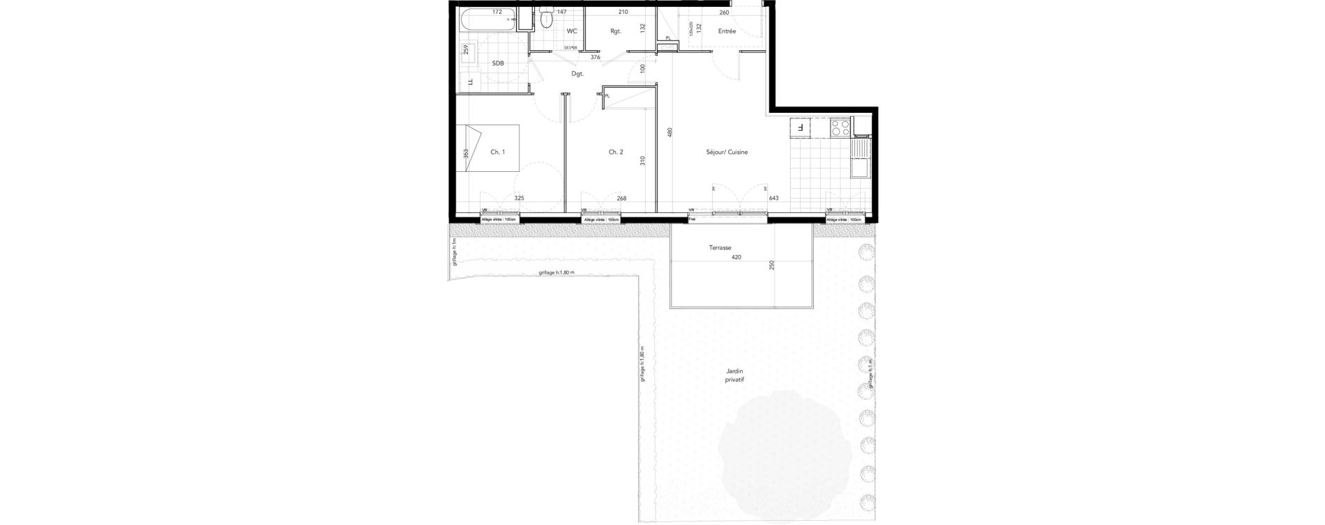 Appartement T3 de 63,81 m2 &agrave; Taverny Centre